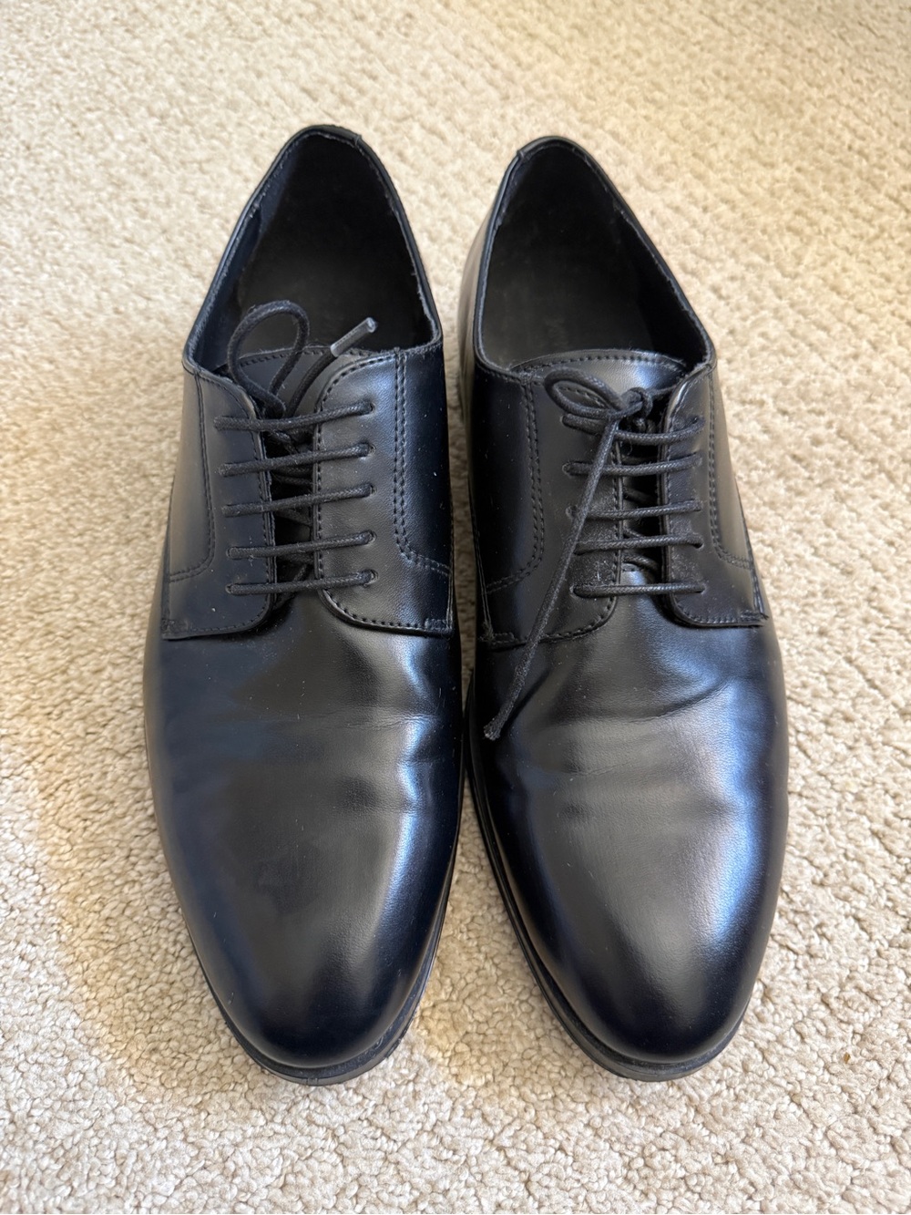 Zara Black Derby Dress Shoes, size 9